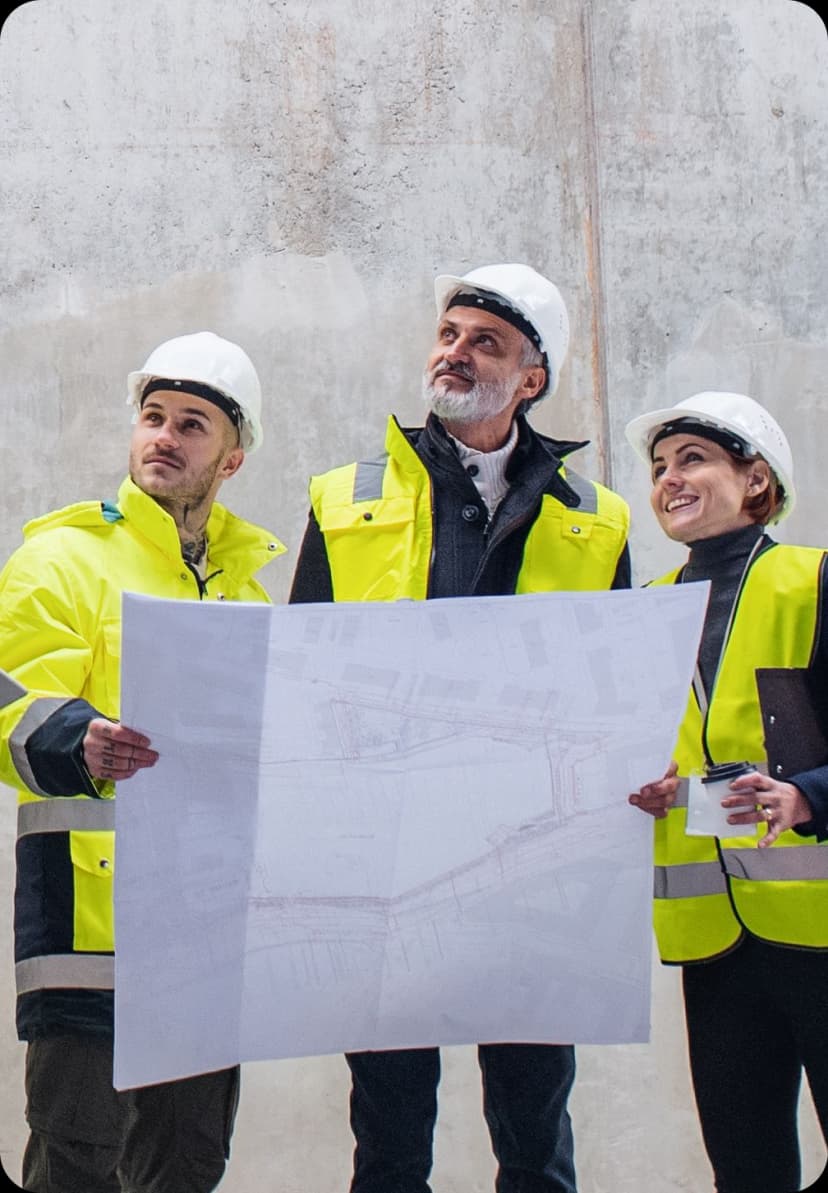 Ingenieros planeando aire acondicionado en plaza comercial de Puebla